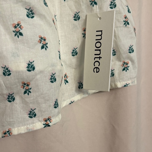 Montce Fruity Floral Crop Top and Headband, Size M, Color Ivory/Green/Pink - Picture 5 of 12